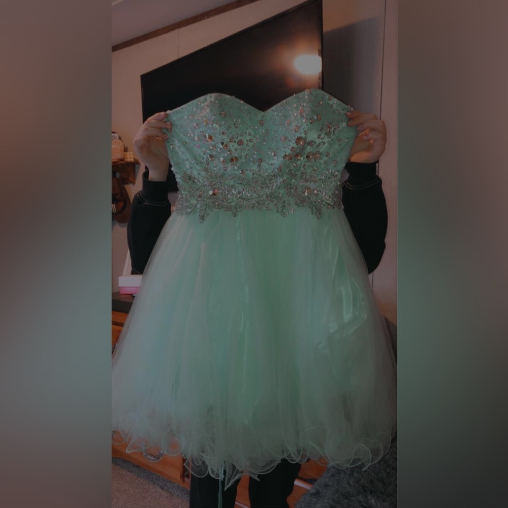 Turquoise Knee high dress